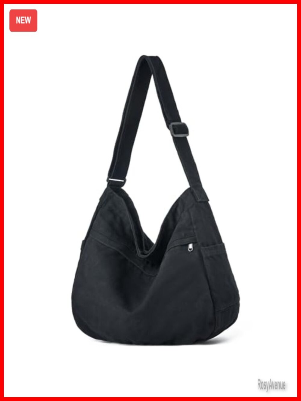 Canvas Hobo Crossbody Tote Bag Large Messenger Shoulder Bag Unisex